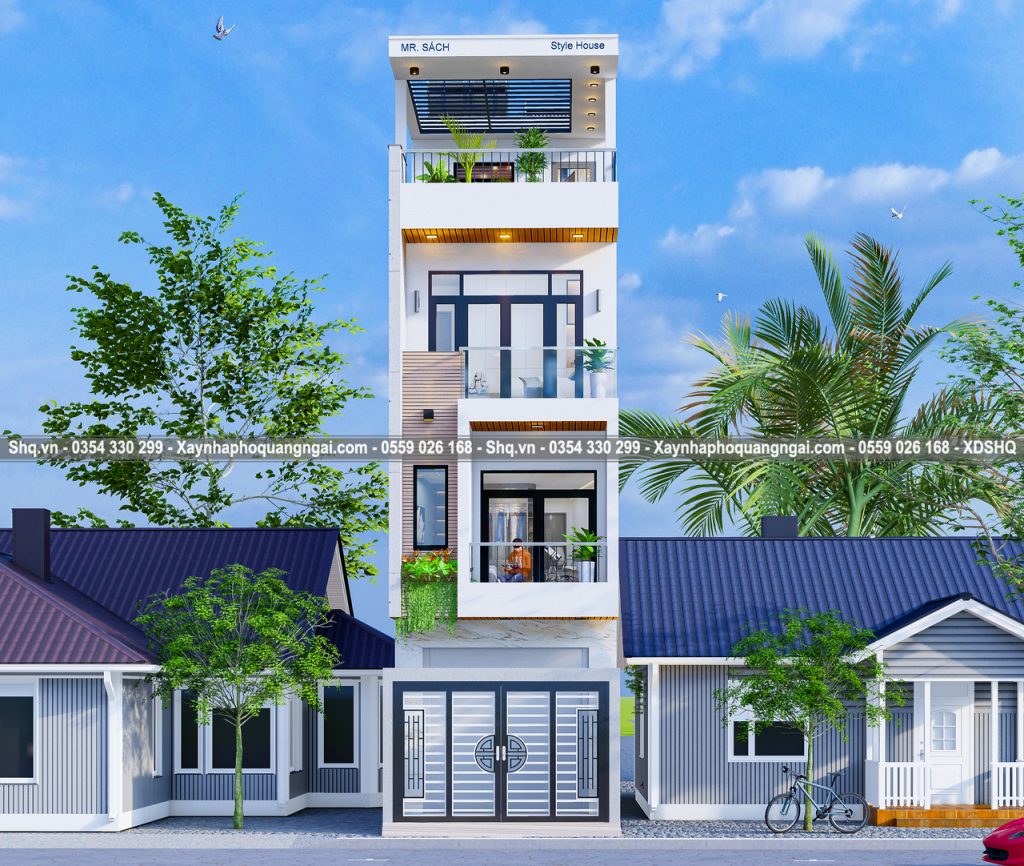mặt tiền hiện đại 4 tầng 10x20m siêu đẹp